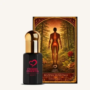 naturalny eteryczny olejek na czakrę ROOT – Czakra Podstawy Olejek Bezpieczeństwa, karta czakry bezpieczeństwa, losowanie kart