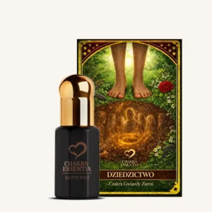 karta i olejek naturalny na czakry, gwiazdy ziemi, earth star